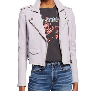 IRO Ashville Leather Jacket in Lilac
